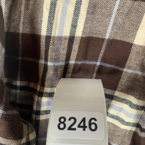 Alpine Design Shirt Mens Medium Rich Walnut Plaid Cotton Flannel Button-Up 8246 - Picture 8 of 8